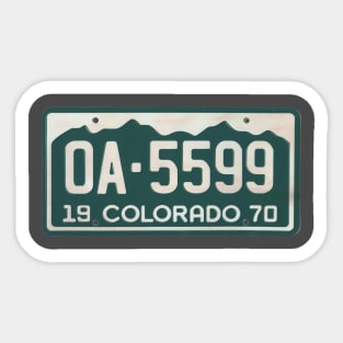 Vanishing Point Movie License Plate Sticker